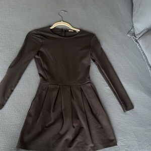 Sunday Best Charcoal Long Sleeve Dress